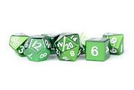 16mm Polyhedral Metal Dice Set: Green Painted mtd010 met010